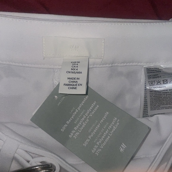 SKIRT H&M Limited Edition Midi White Eyelet Embroidery Skirt - Picture 6 of 11